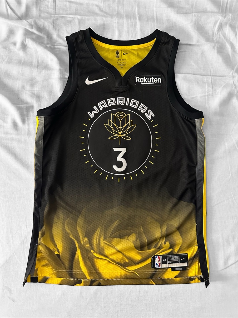 Golden State Warriors #3 Jordan Poole Black 2022-23 City Jersey Size 48 L